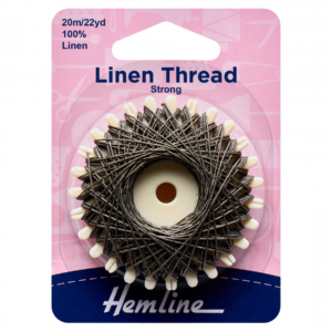 Hemline Linen Thread: 10m: Khaki