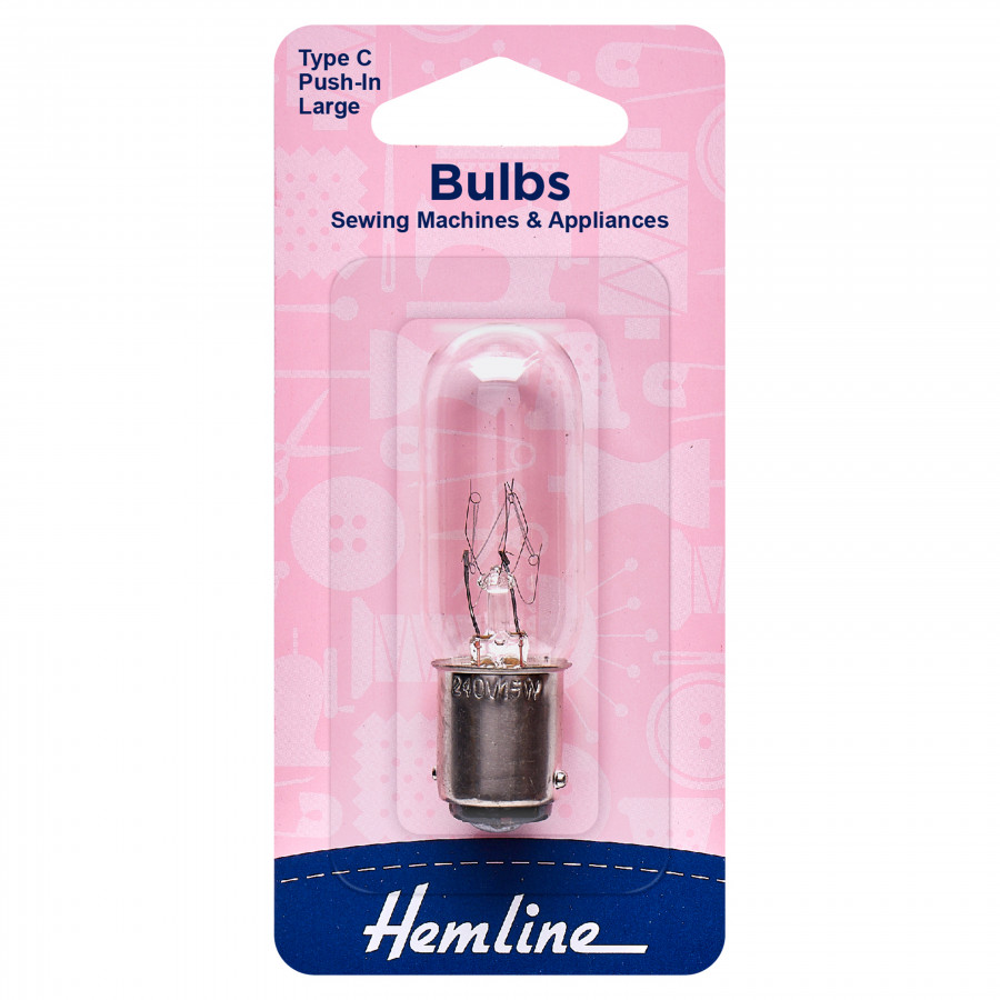 Hemline Sewing Machine Bulb: Bayonet: Large
