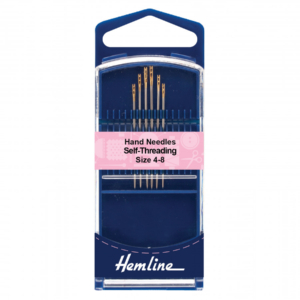 Hemline Premium Hand Sewing Needles Self-Threading Sizes 4-8