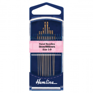 Hemline Premium Hand Sewing Needles Straw/Milners Sizes 3-9