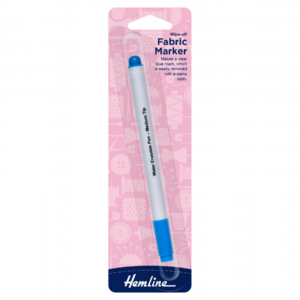 Hemline Fabric Marker Wipe Off/Wash Out - Blue