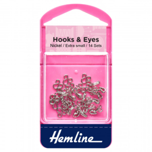 Hemline Hooks and Eyes - Nickel Size 0