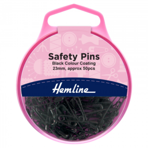 Safety Pins 23mm - Black (Pack of 50)