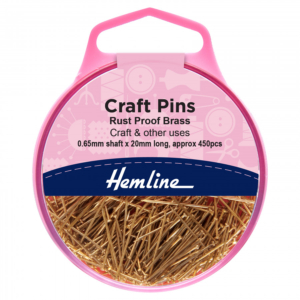 Hemline Rustless Brass Crafting Pins - 20mm