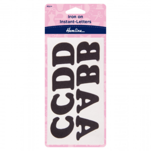 Hemline Iron-On Instant Letters - Black