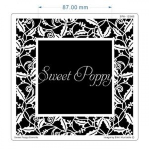 Sweet Poppy Christmas Stencil Square Aperture