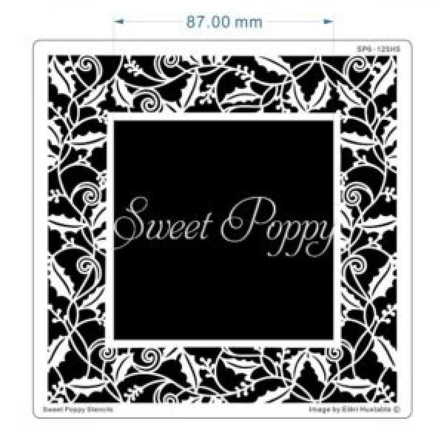 Sweet Poppy Christmas Stencil Square Aperture