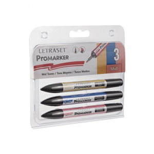 Letraset ProMarker Set of 3 Mid Tones