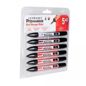 Letraset ProMarker Set of 5 Reds + Blender (Set 2)