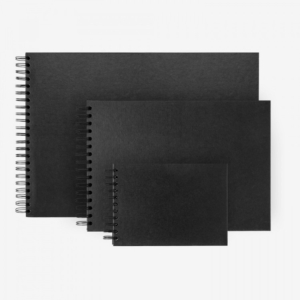 Black Spiral Bound Card Book