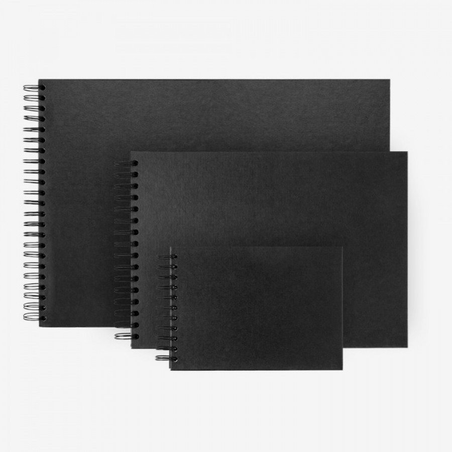 Black Spiral Bound Card Book
