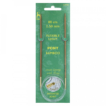 Pony Bamboo Circular Fixed Knitting Needles 80cm