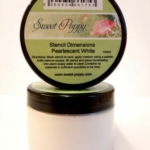 Sweet Poppy Stencil Dimensions Pearlescent White