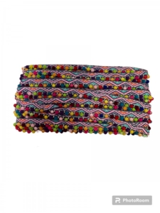 Multi Coloured Pom Pom Trim (Per Metre)