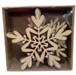 Artemio Wooden 6 Pack Asst Large Snowflakes