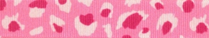 Ribbon Leopard Print Pink 16mm Sold By The Metre