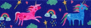 Childrens Unicorn Ribbon 25mm (W) per metre