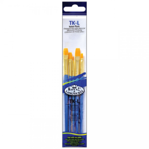 Royal & Langnickel Gold Taklon Brushes Value Pack of 5