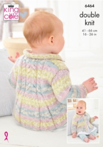 King Cole Baby Knitting Pattern 6464