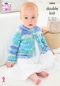 King Cole Baby Knitting Pattern 6466