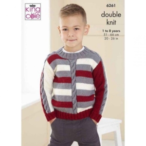 King Cole Childrens KNitting Pattern 6261