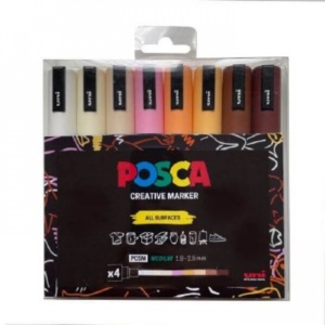 Posca Set Of  Neutral Pens 8 Pk