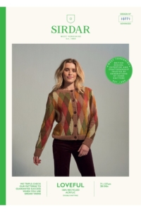Sirdar Loveful 100% Recycled Yarn Knitted Cardigan Pattern 10771