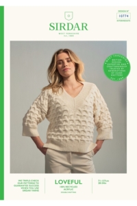Sirdar Loveful 100% Recycled Acrylic DK Yarn Sweater Pattern 10774