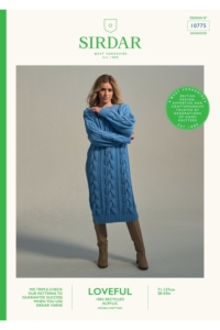 Sirdar Loveful 100% Recycled DK Yarn Sweater Dress Pattern 10775