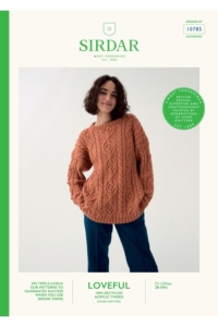 Sirdar Loveful 100% Recycled Tweed Blend DK Yarn Sweater Pattern 10785