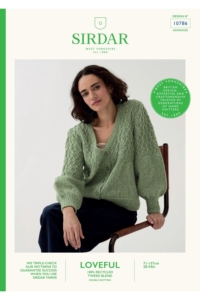 Sirdar Loveful 100% Recycled Yarn Knitted Cardigan Pattern 10786