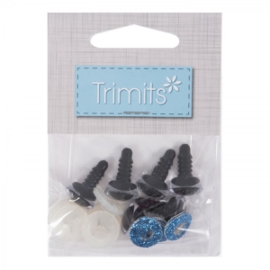 Trimits Toy Eyes: Glitter: Blue Pack of 6