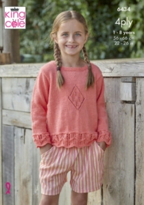 King Cole Childrens Top Pattern 6434