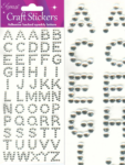 43 craft stickers letters x 50