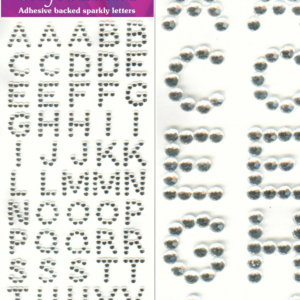 43 craft stickers letters x 50