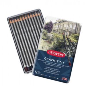 Derwent Watersoluble Graphitint Pencils Tin of 12