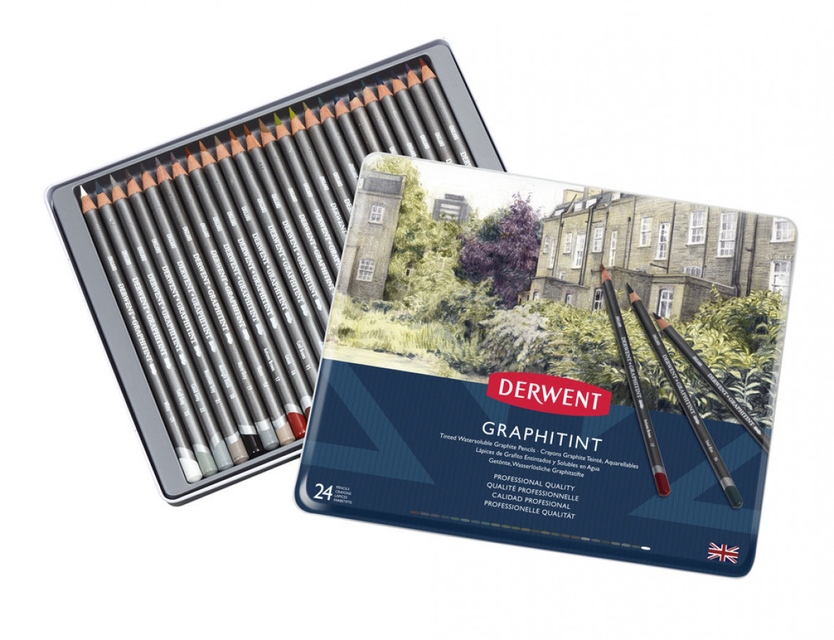 Derwent Graphitint Pencils Tin of 24 Watersoluble
