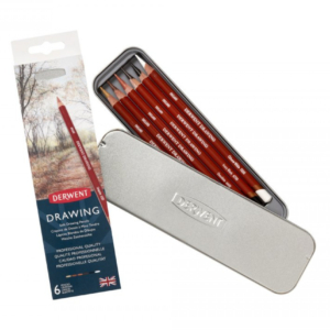 Derwent Drawing Pencil Tin of 6