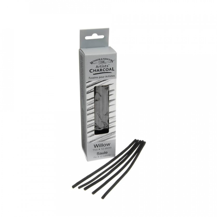 Winsor & Newton Artists' Charcoals - Thin 12 Sticks