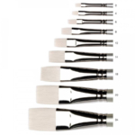 Artisan Synthetic Hog Long Handle Brush - Short Flat / Bright