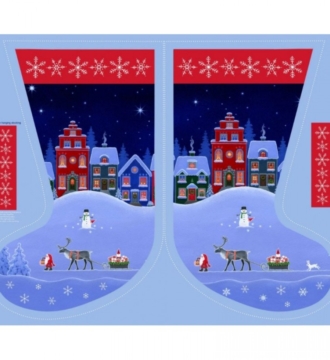 Lewis & Irene Christmas Stocking Panel