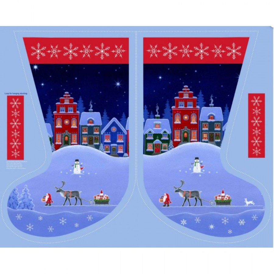 Lewis & Irene Christmas Stocking Panel