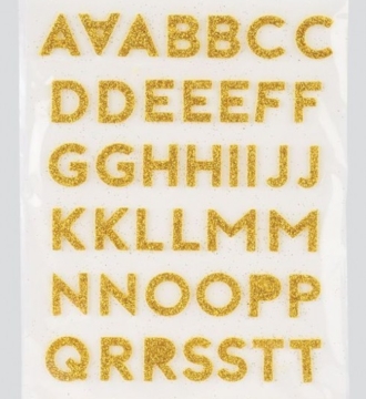 Alphabet Stickers Glittered
