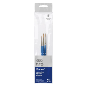 Winsor & Newton Cotman Brush Short Handle Pk of 3 - Round 1,3,5