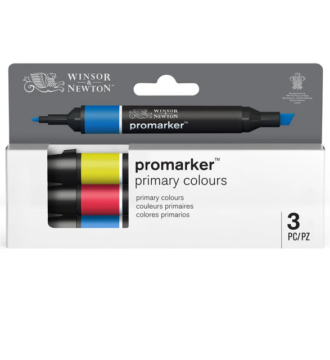 Winsor & Newton Promarker Set Primary Colours Pk 3