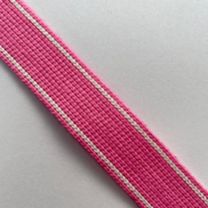KRCA Webbing Pink With Ecru Edge Stripe