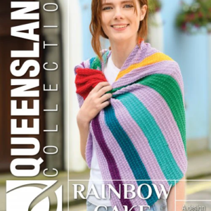 Queensland Collection Rainbow Cake Shawl Pattern Olive