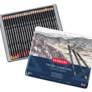 Derwent Tinted Charcoal Pencils Tin of 24