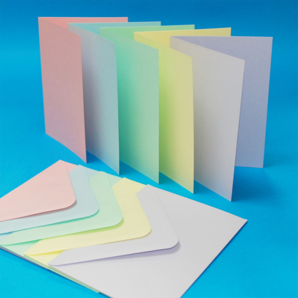 Pack of 50 C6 Blank Cards & Envelopes – Assorted Pastels – Clark Craft ...