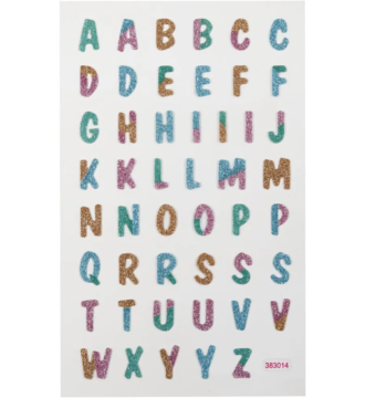 Stickers Glitter Letters A - Z
